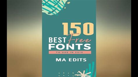 Download 150 Best fonts for editing free || install fonts and use in photoshop