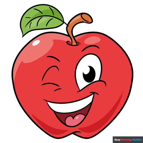 How to Draw a Cartoon Apple - Really Easy Drawing Tutorial