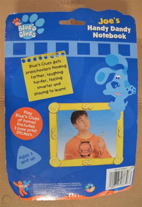 Nick Jr. Blue's Clues Joe's Handy Dandy Notebook Wipe Off Pages Dry ...