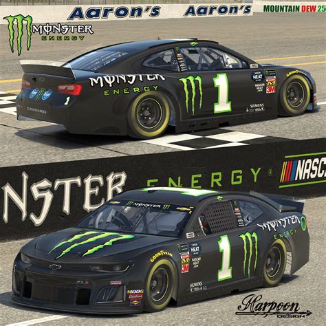 2019 Kurt Busch Monster Energy *Numbers* by Brantley Roden - Trading Paints