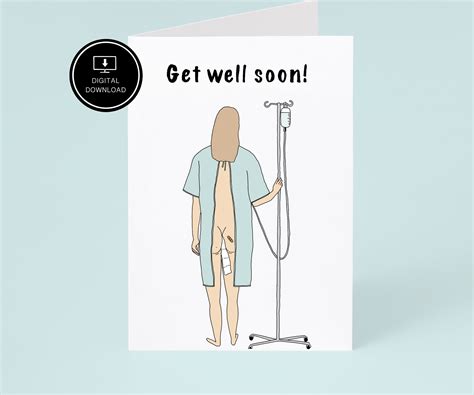 Printable Get Well Soon Funny Card Funny Get Well Card | Etsy