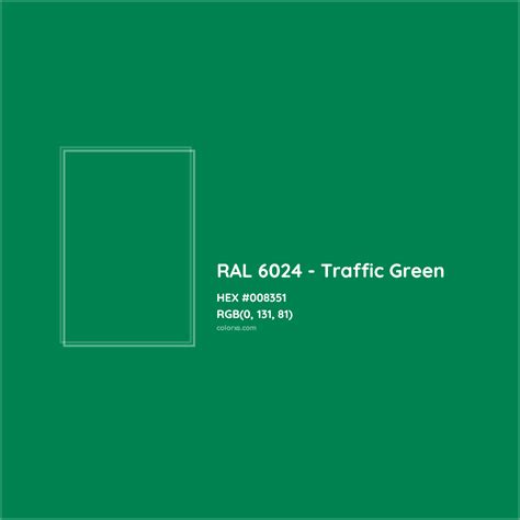 About RAL 6024 - Traffic Green Color - Color codes, similar colors and paints - colorxs.com