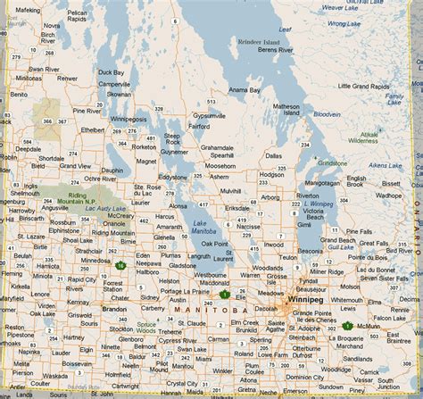 Manitoba Map (South) - Listings Canada