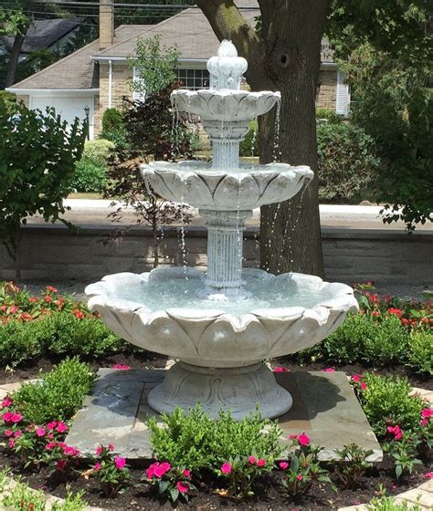 Large 3 Tier Leaf Fountain - Marquis Gardens | Water fountains outdoor, Garden water fountains ...