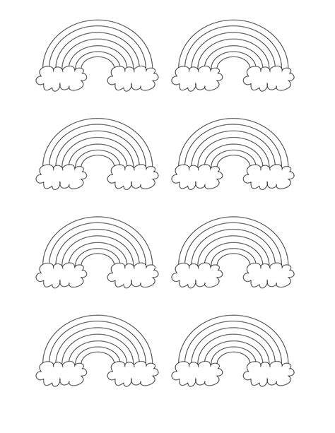 Cute Rainbow Patterns with Clouds - Free Template You Can Print! - What Mommy Does