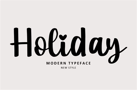 Holiday Font by Fontysia · Creative Fabrica