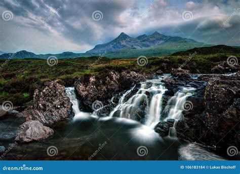 Sligachan Waterfall United Kingdom Stock Photo - Image of highland ...