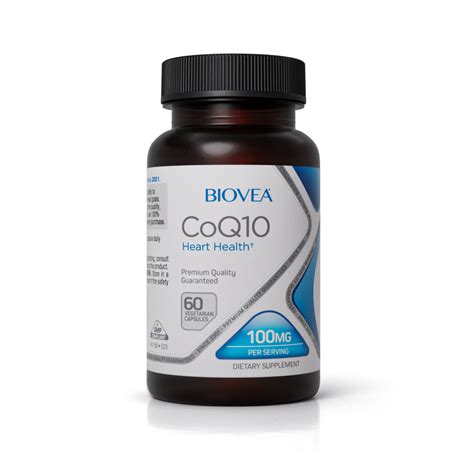 Coenzyme Q10 CoQ10 100mg 60 Capsules | BIOVEA Supplements