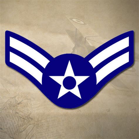 USAF AIRMAN FIRST CLASS DECAL STICKER | 3" x 1.8" | E3 | AF1 | AIR FORCE