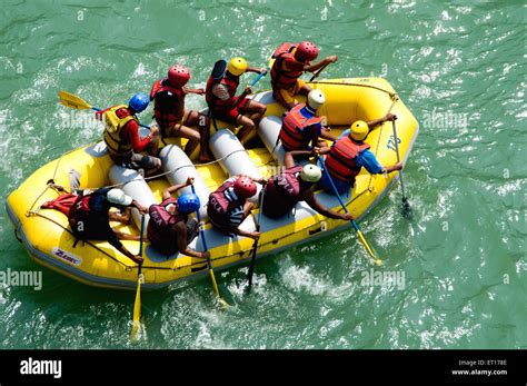 River rafting in River Ganga Ganges Rishikesh Uttaranchal Uttarakhand India Stock Photo - Alamy