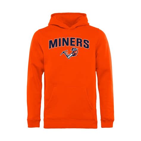 UTEP Miners Youth Proud Mascot Pullover Hoodie - Orange - Fanatics.com