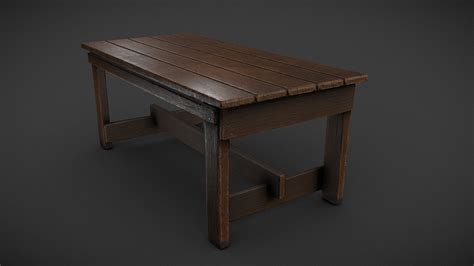 Wooden Table - Download Free 3D model by Shedmon [acd1cef] - Sketchfab