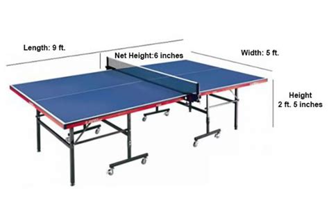 Different Table Tennis Table Dimensions - Sports Websites