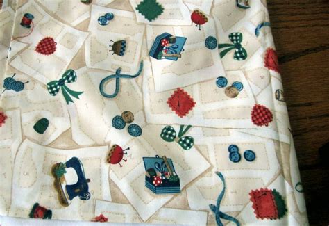 Sewing themed Cotton Fabric by TuesdayEmporium on Etsy