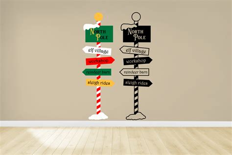 Christmas North Pole Sign Post | SVG | PNG | DXF By Designed by Geeks | TheHungryJPEG