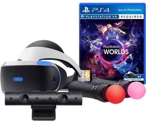 Sony PlayStation PS4 VR V2 + Camera + Move Twin Pack 4.0 + VR Worlds (PS719983064) (Ochelari VR ...