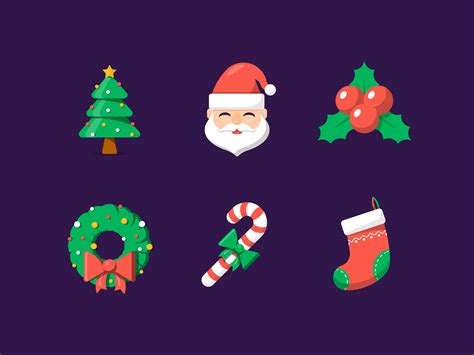 Christmas icon set 1 by Srishti Goyal on Dribbble