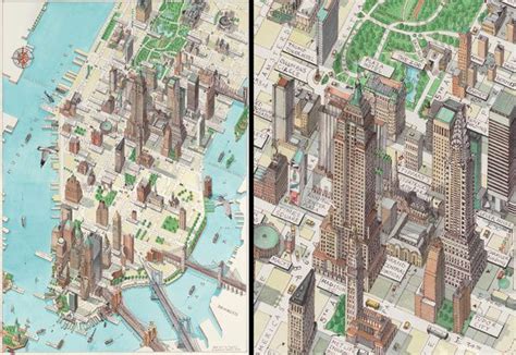 Manhattan Map #illustration #manhattan #map Manhattan Map, Model Village, Architecture Drawings ...