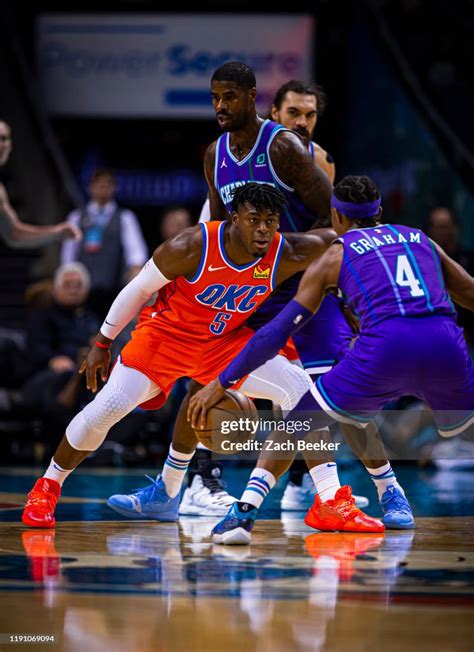 Luguentz Dort of the Oklahoma City Thunder plays defense against ...