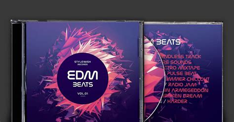 EDM Beats CD Cover Artwork by styleWish on Envato Elements