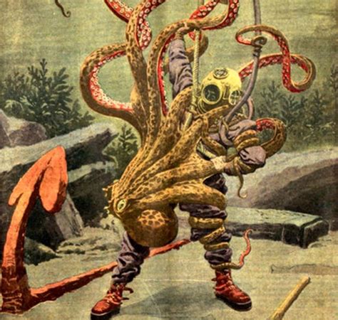 10 Crazy Old Reports Of Octopus Attacks - Listverse