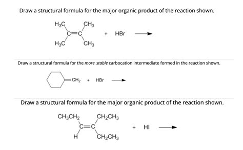 Solved Draw a structural formula for the major organic | Chegg.com