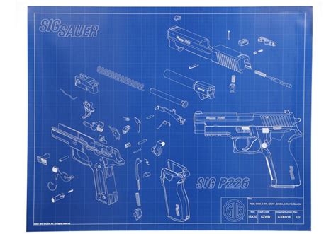 P226 TECHNICAL DRAWING POSTER 20X16