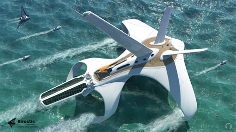 concept ships: Birostis Hydrofoil Clipper by Diego Gonzalez Cortes