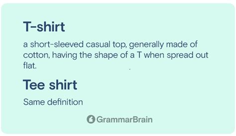 T-Shirt vs. Tee Shirt—Which Spelling is Correct? (Examples) | GrammarBrain