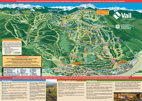 Vail Mountain resort Summer Adventure Map - Vail CO • mappery