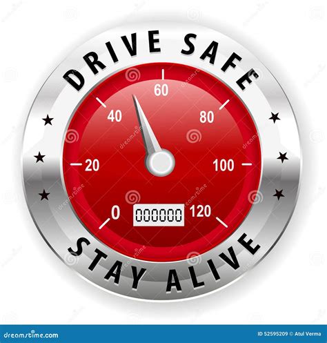 Drive Safe and Stay Alive Icon or Symbol - Safe Driving Concept Vector Stock Vector ...