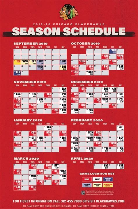 Chicago Blackhawks Schedule 2021 20 Printable - Printable Schedule