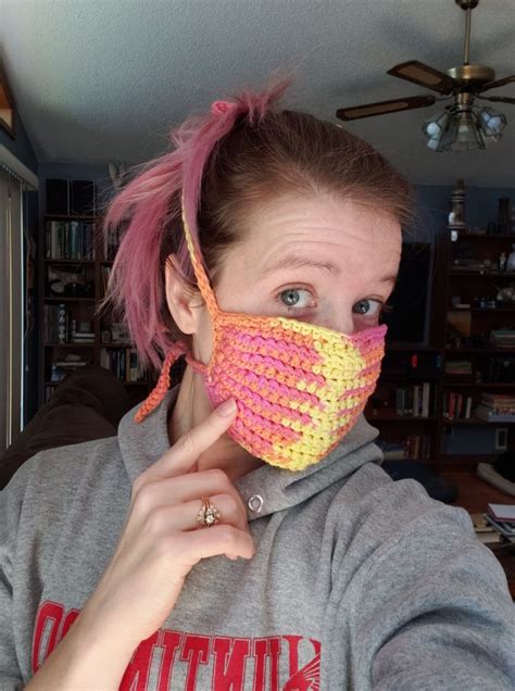 Free & Easy Crochet Mask Pattern | Crochet mask, Fashion face mask, Crochet faces