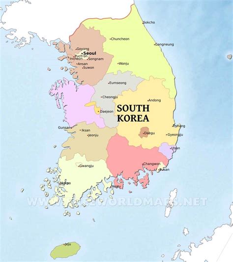 Political Map Of South Korea Map - vrogue.co