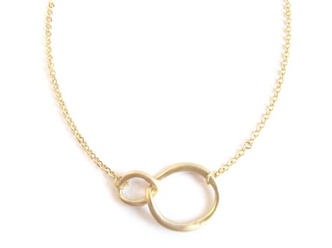 Circle Pendant Necklace - Double Ring - Gold - Eternity on Luulla