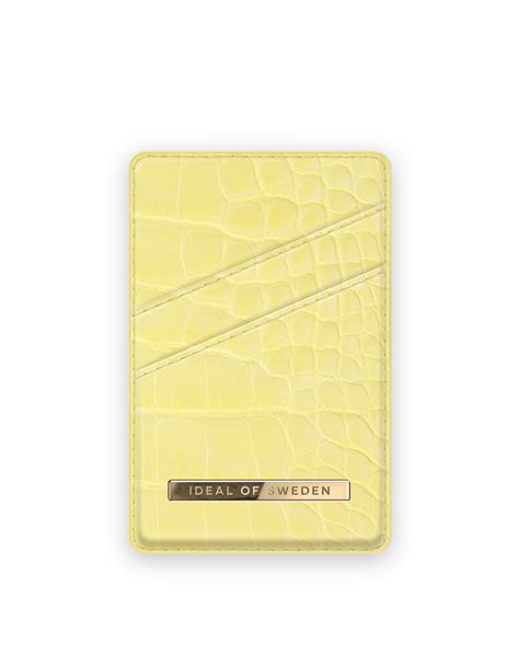 Atelier Magnetic Card Holder Lemon Croco | IDEAL OF SWEDEN