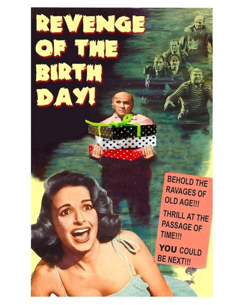 Birthday Card B Movie Poster Birthday Zombies Scream - Etsy