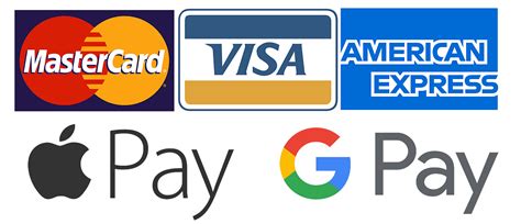 Mastercard Visa American Express Apple Pay Google Pay Logos Payment Methods transparent PNG ...