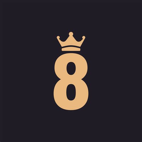 Luxury Vintage Number 8 Throne with Crown Classic Premium Label Logo Design Inspiration 6228742 ...