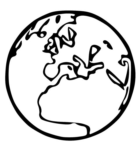 Free Earth Drawing Black And White, Download Free Earth Drawing Black And White png images, Free ...