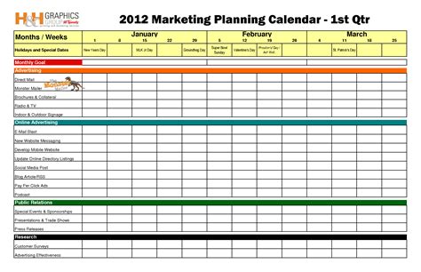 event marketing plan | Marketing calendar template, Excel calendar ...