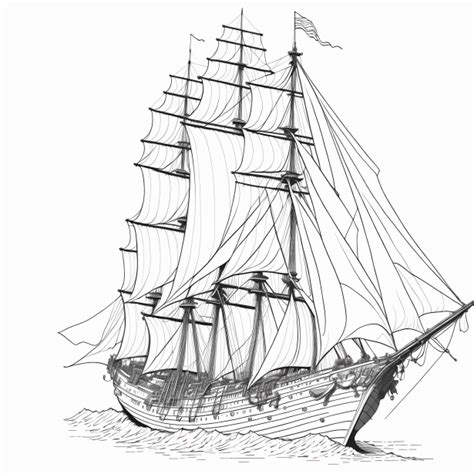 Pirate Ship - Coloring Page Free Stock Photo - Public Domain Pictures