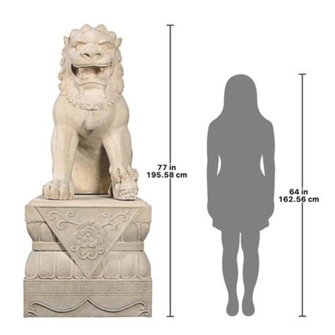 Female Foo Dogs With Plinth | Statue.com