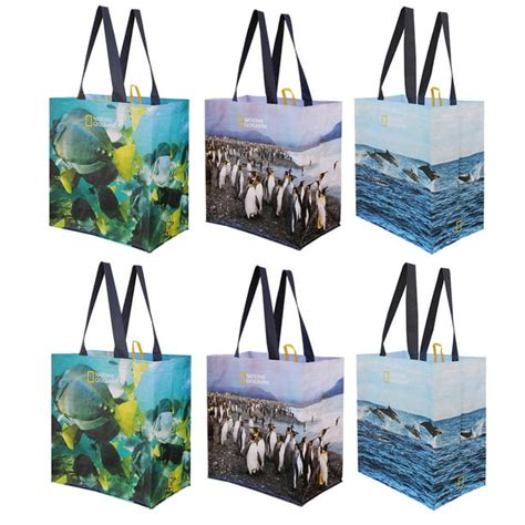 Reusable Grocery Bags Shopping Tote with National Geographic Prints ...