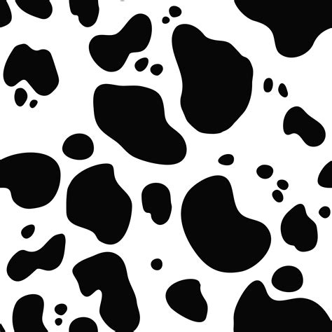 Seamless hand drawn pattern with cow fur. Repeating cow skin background for textile design ...