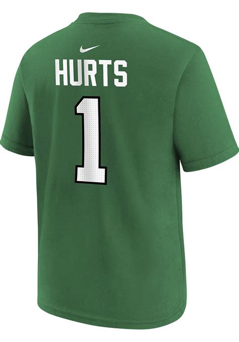 Jalen Hurts Philadelphia Eagles Boys Retro NN Short Sleeve T-Shirt - KELLYGREEN