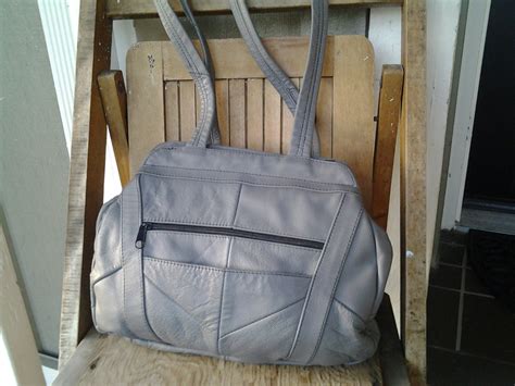 CONCRETE /// Large Leather 80s Bag