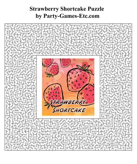 Strawberry Shortcake Party Games, Free Printable Games and Activities for a Birthday Celebration