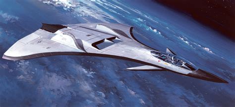 Space Plane concept art by Attila Hejja, 1981. | Fighter, Stealth, Aircraft design