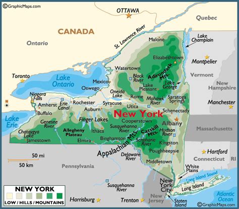 Adirondack Mountains Map New York - Tourist Map Of English